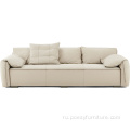 Полный кожаный диван гостиная итальянский современный стиль